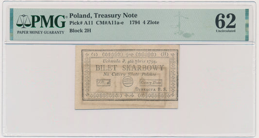 4 złote 1794 (2)(h) – PMG 62