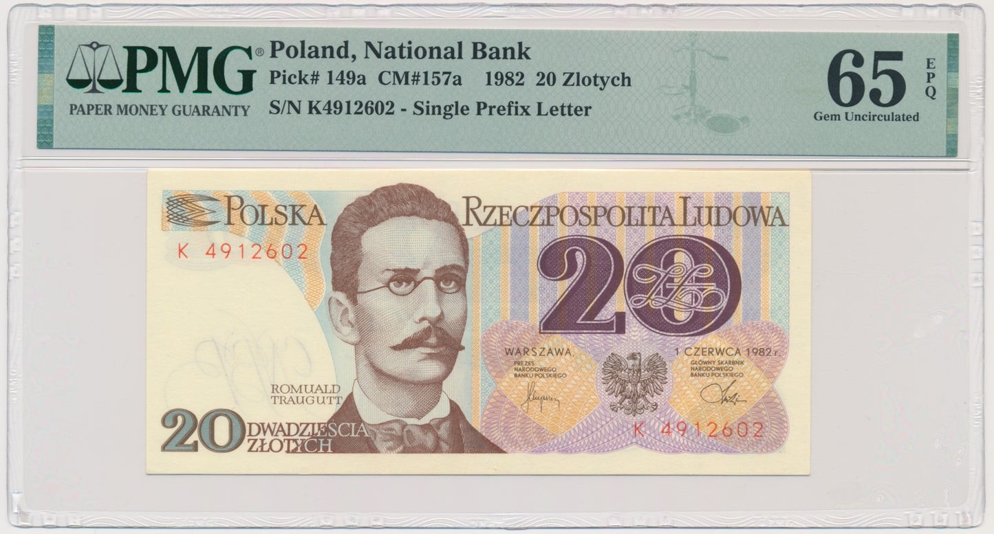 20 złotych 1982 – K – PMG 65 EPQ