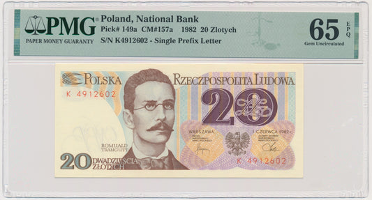 20 złotych 1982 – K – PMG 65 EPQ