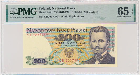 100 złotych 1986 – CR – PMG 65 EPQ