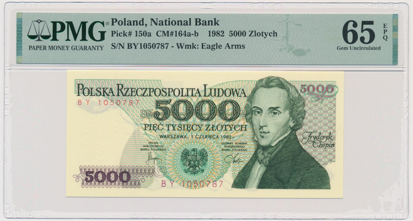 5.000 złotych 1982 – BY – PMG 65 EPQ