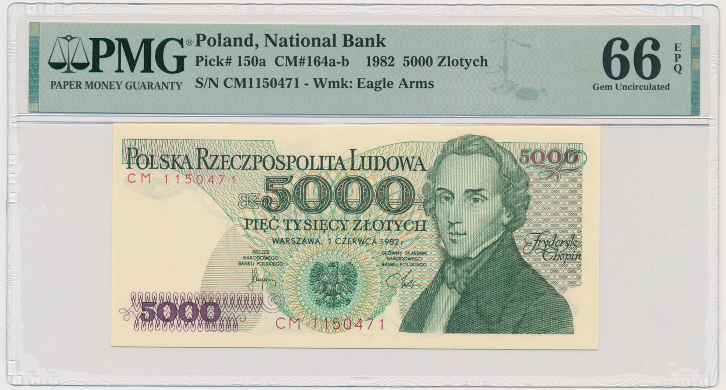 5.000 złotych 1982 – CM – PMG 66 EPQ