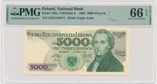 5.000 złotych 1982 – CM – PMG 66 EPQ