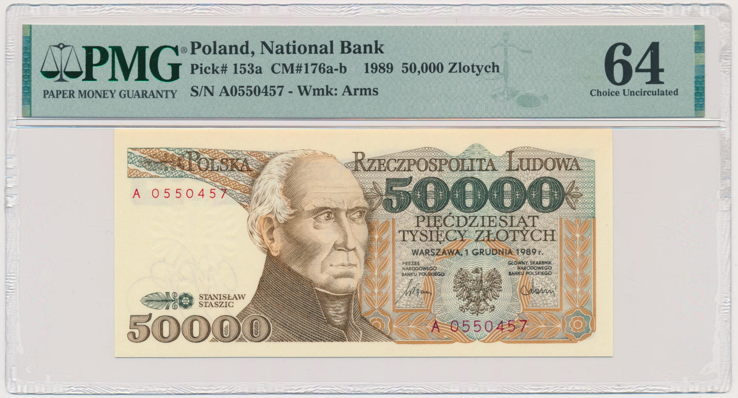 50.000 złotych 1989 – A – PMG 64