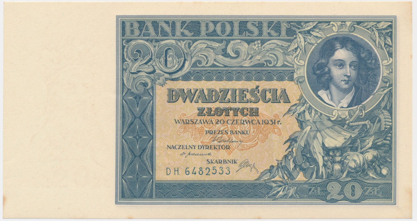 Banknot 20 złotych 1931 – DH. –